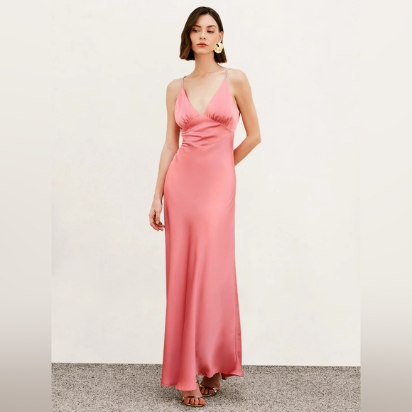Commense Dresses & Skirts - Commense Elegant Pink Satin dress